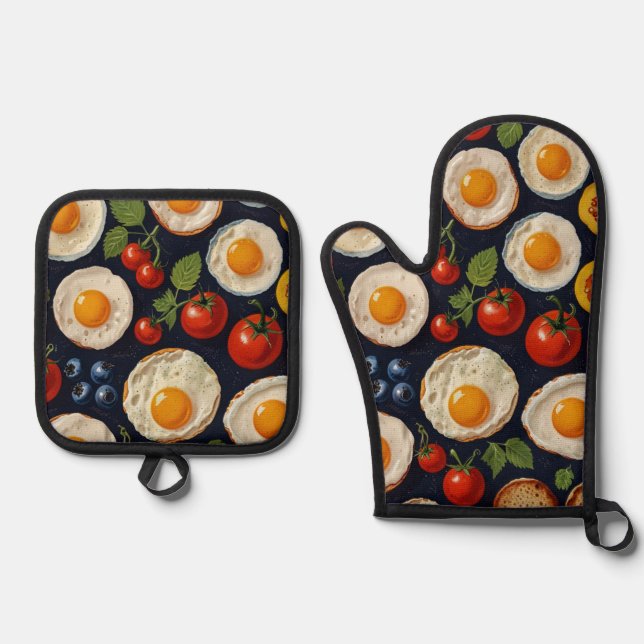 Oven Mitt und Pot Holder Ofenhandschuh & Topflappen-Set (Vorderseite)