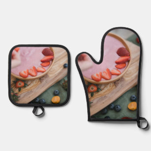 Oven Mitt und Pot Holder Ofenhandschuh & Topflappen-Set