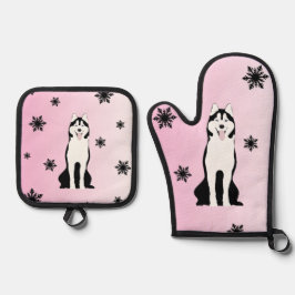 Oven Mitt und Pot Holder Ofenhandschuh & Topflappen-Set