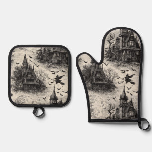 Oven Mitt und Pot Holder Ofenhandschuh & Topflappen-Set