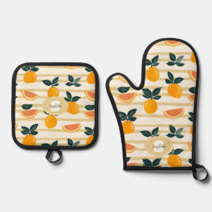 Oven Mitt und Pot Holder Ofenhandschuh & Topflappen-Set