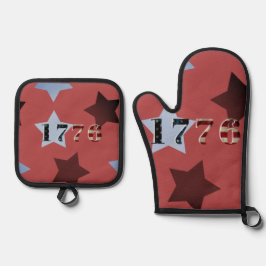 Oven Mitt und Pot Holder Ofenhandschuh & Topflappen-Set