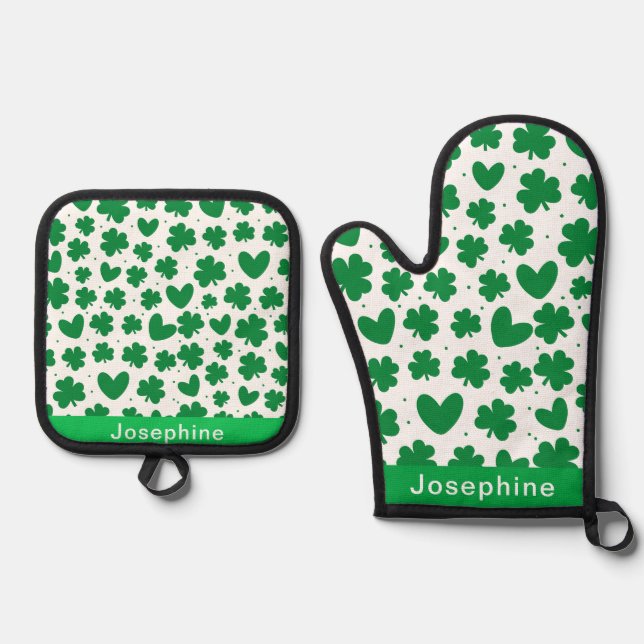 Oven Mitt und Pot Holder Ofenhandschuh & Topflappen-Set (Vorderseite)