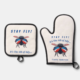 Oven Mitt und Pot Holder Ofenhandschuh & Topflappen-Set