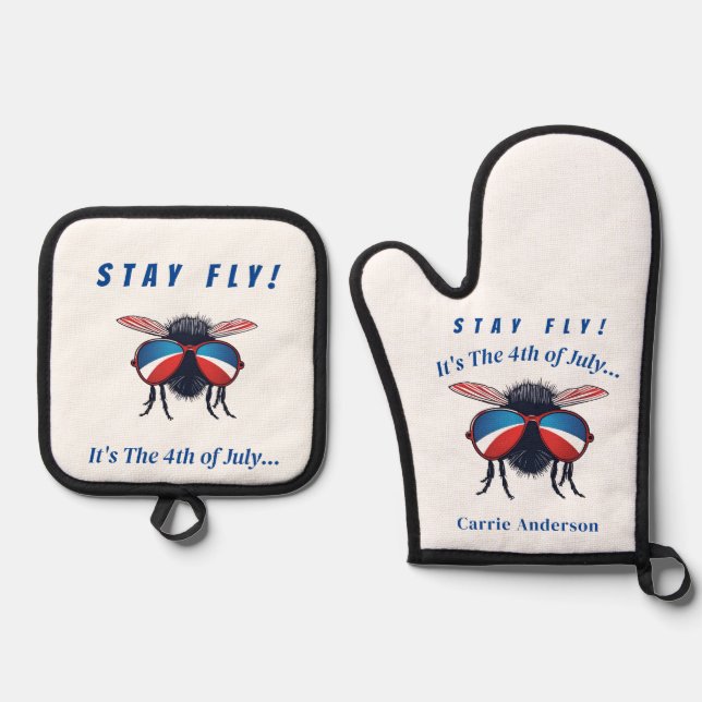 Oven Mitt und Pot Holder Ofenhandschuh & Topflappen-Set (Vorderseite)