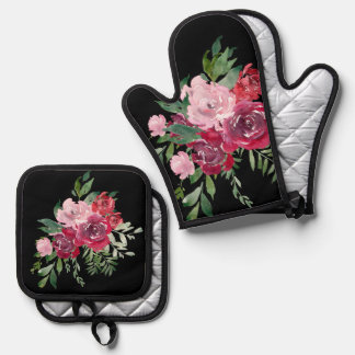 Oven Mitt und Pot Holder Ofenhandschuh & Topflappen-Set