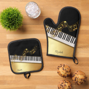 Oven Mitt und Pot Holder Ofenhandschuh & Topflappen-Set