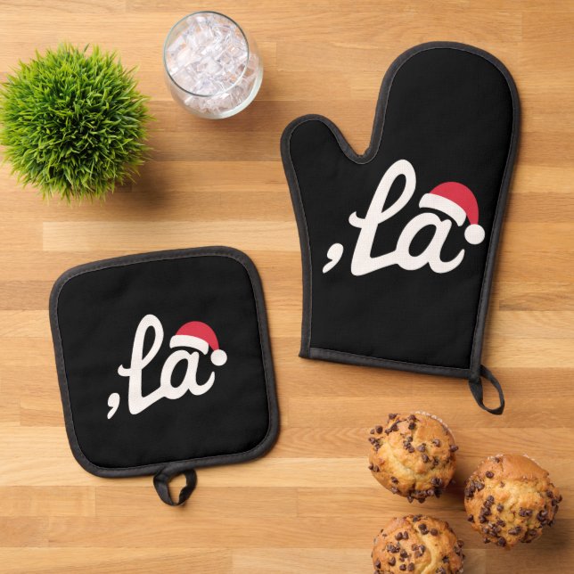Oven Mitt und Pot Holder Ofenhandschuh & Topflappen-Set (Oben Unten)