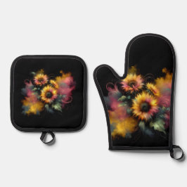 Oven Mitt und Pot Holder Ofenhandschuh & Topflappen-Set