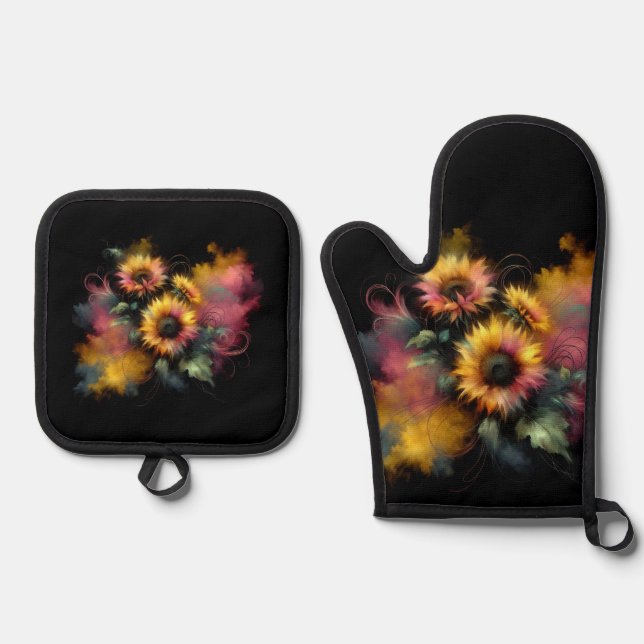 Oven Mitt und Pot Holder Ofenhandschuh & Topflappen-Set (Vorderseite)