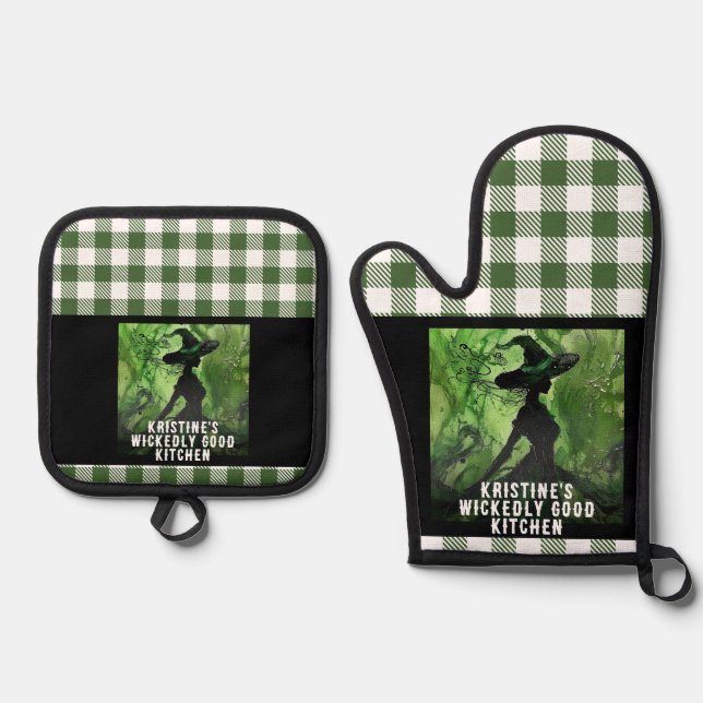 Oven Mitt und Pot Holder Ofenhandschuh & Topflappen-Set (Vorderseite)