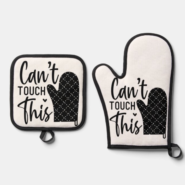 Oven-Mitt und Pothalter Ofenhandschuh & Topflappen-Set (Vorderseite)