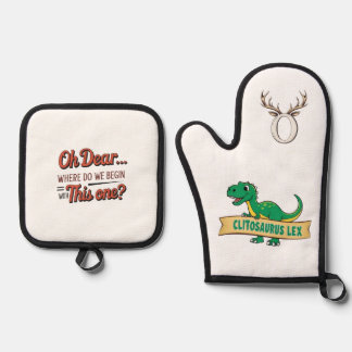 Oven-Mitt und Pothalter Ofenhandschuh & Topflappen-Set