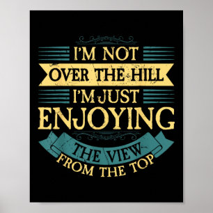 Over Hill View Top Großeltern Geburtstag R Poster