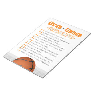 Over oder Under Basketball Baby Shooting Pack Notizblock