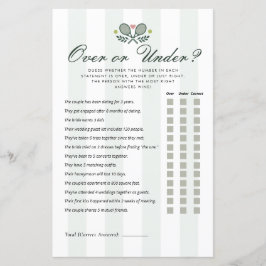 Over or Under Perfect Match Bridal Shower Game