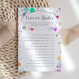 "Over or under" Polka Dots Baby Showspiel