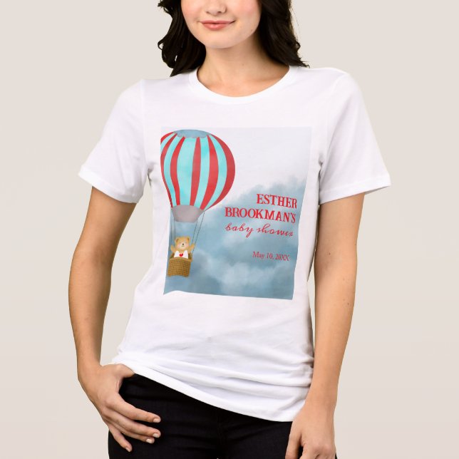 Over the Clouds Coming Baby Mother to be Tri-Blend Shirt (Vorderseite)