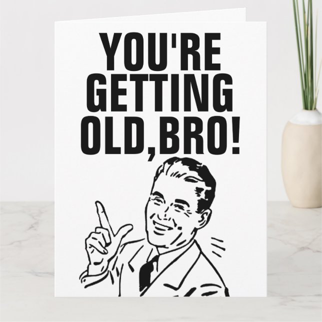 OVER THE  HILL FUNNY FOR HIM BIRTHDAY Retro Cards Karte (Vorderseite)