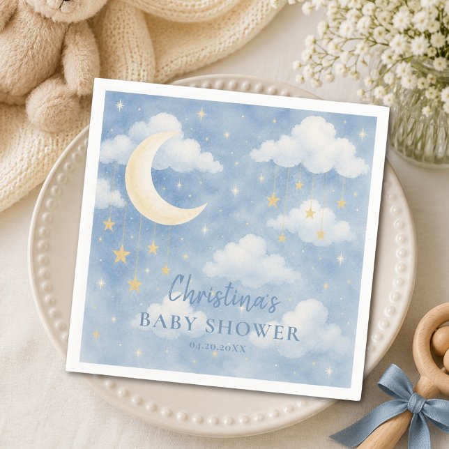 Over the Moon Baby Shower Serviette (Von Creator hochgeladen)