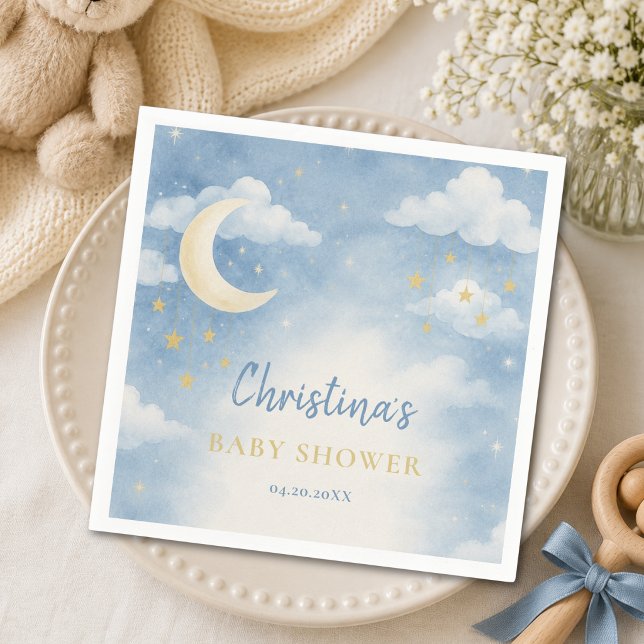 Over the Moon Baby Shower Serviette (Von Creator hochgeladen)