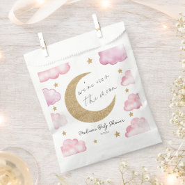 Over The Moon Celestial Pink Clouds Baby Shower Geschenktütchen