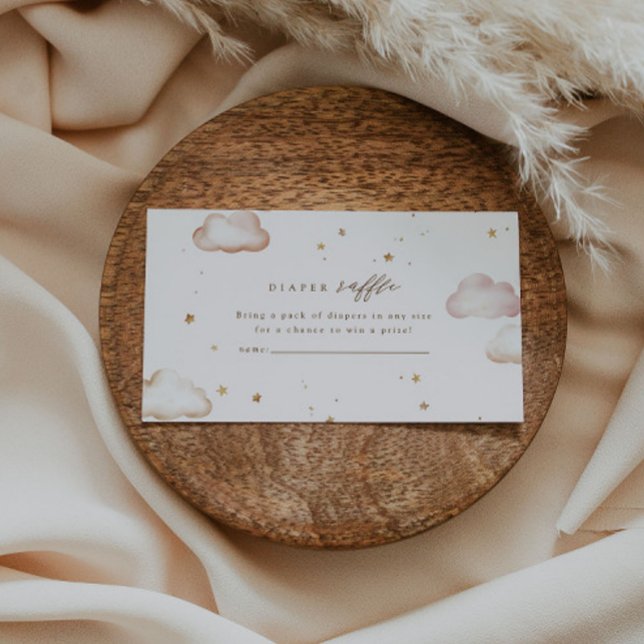 Over the Moon Diaper Raffle Card Begleitkarte (Von Creator hochgeladen)