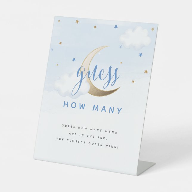 Over the Moon Guess How Many Candies Sign Sockelschild (Vorderseite)