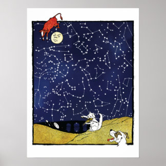 "Over the Moon"-Sternbild Poster