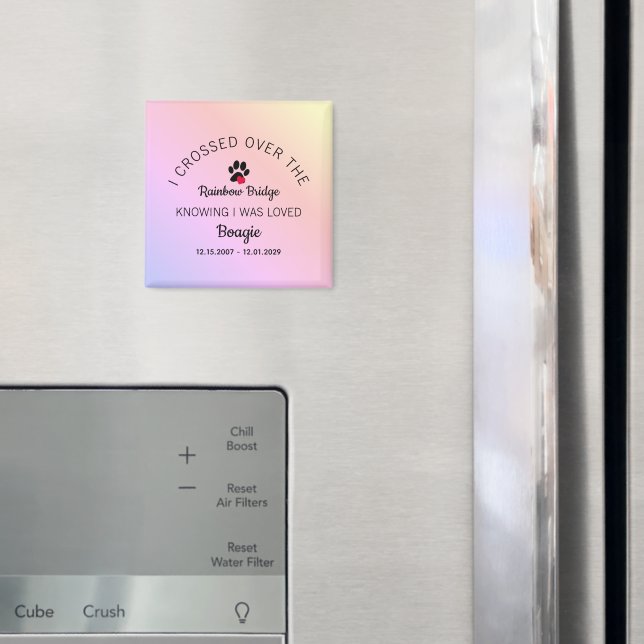 Over The Rainbow Bridge Custom Pet Memorial Magnet (In Situ (Kühlschrank))