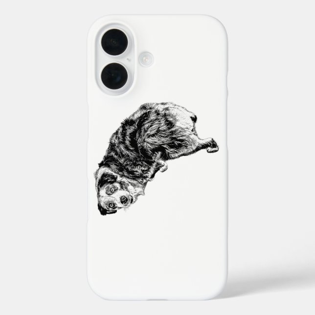 Over-the-Shoulder Aussie Dog Phone Case  (Rückseite)