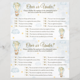 Over Under Baby Showgame - Heißluftballon