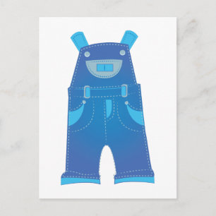 Overalls Postkarte