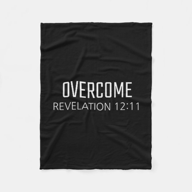 Overcome - Revelation 12_11 Bible Religious Verse  Fleecedecke (Vorderseite)