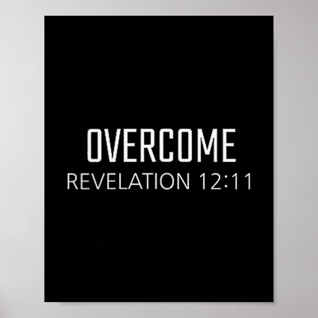 Overcome - Revelation 12_11 Bible Religious Verse  Poster (Vorne)