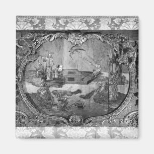 Overdoor Platte mit chinesischem Thema, c.1730 Magnet