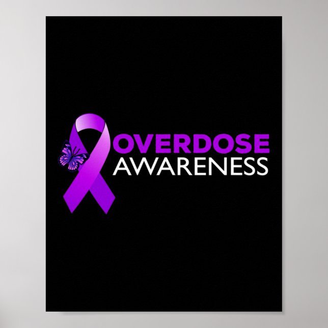 Overdose Awareness I Wear Purple  Poster (Vorne)