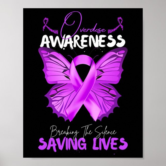 Overdose Awareness Month Breaking The Silence Savi Poster (Vorne)