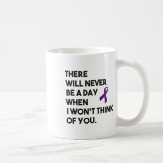 Overdose Awareness Purple Ribbon Think Of You  Kaffeetasse