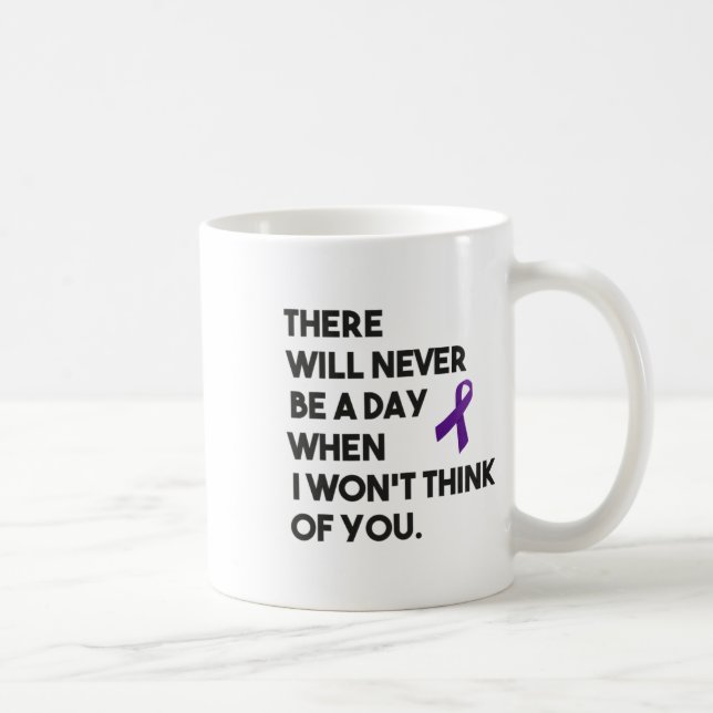 Overdose Awareness Purple Ribbon Think Of You  Kaffeetasse (Rechts)