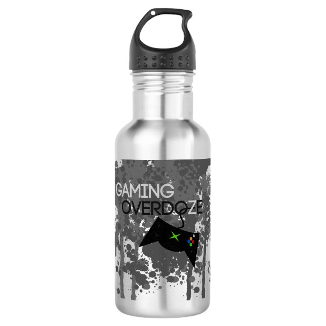 Overdoze Spiel-Spritzer-Flasche Edelstahlflasche (Vorderseite)