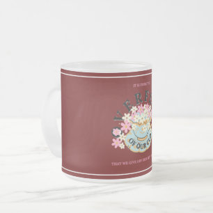 OVERFLOW Frosted Glass Mug by Adiela Akoo Mattglastasse