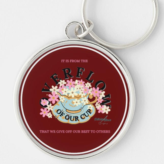 OVERFLOW Red Hues Schlüsselanhänger von Adiela Ako (Vorne)