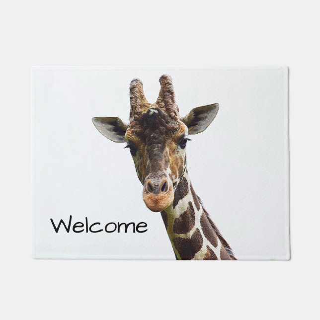 Overhead Giraffe Welcome Mat Fußmatte (Vorderseite)