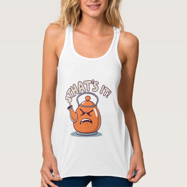 Overheated - Funny Whistling Kettle Tank Top (Vorderseite)