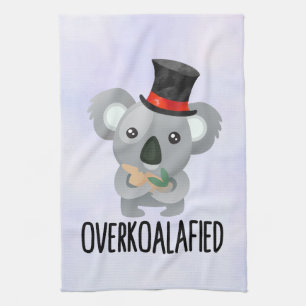 Overkoalafied Pun Niedlich Koala in Top Hat Geschirrtuch