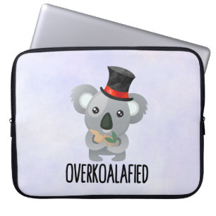 Overkoalafied Pun Niedlich Koala in Top Hat Laptopschutzhülle