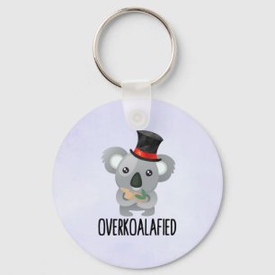 Overkoalafied Pun Niedlich Koala in Top Hat Schlüsselanhänger