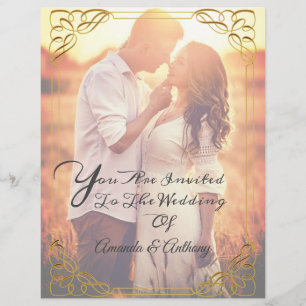 Overlay Foto Budget Hochzeitseinladung fl Flyer