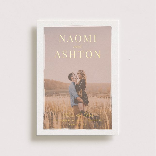 Overlay-Hochzeit mit Pinsel speichern das Datum ec Folieneinladung (Von Creator hochgeladen)